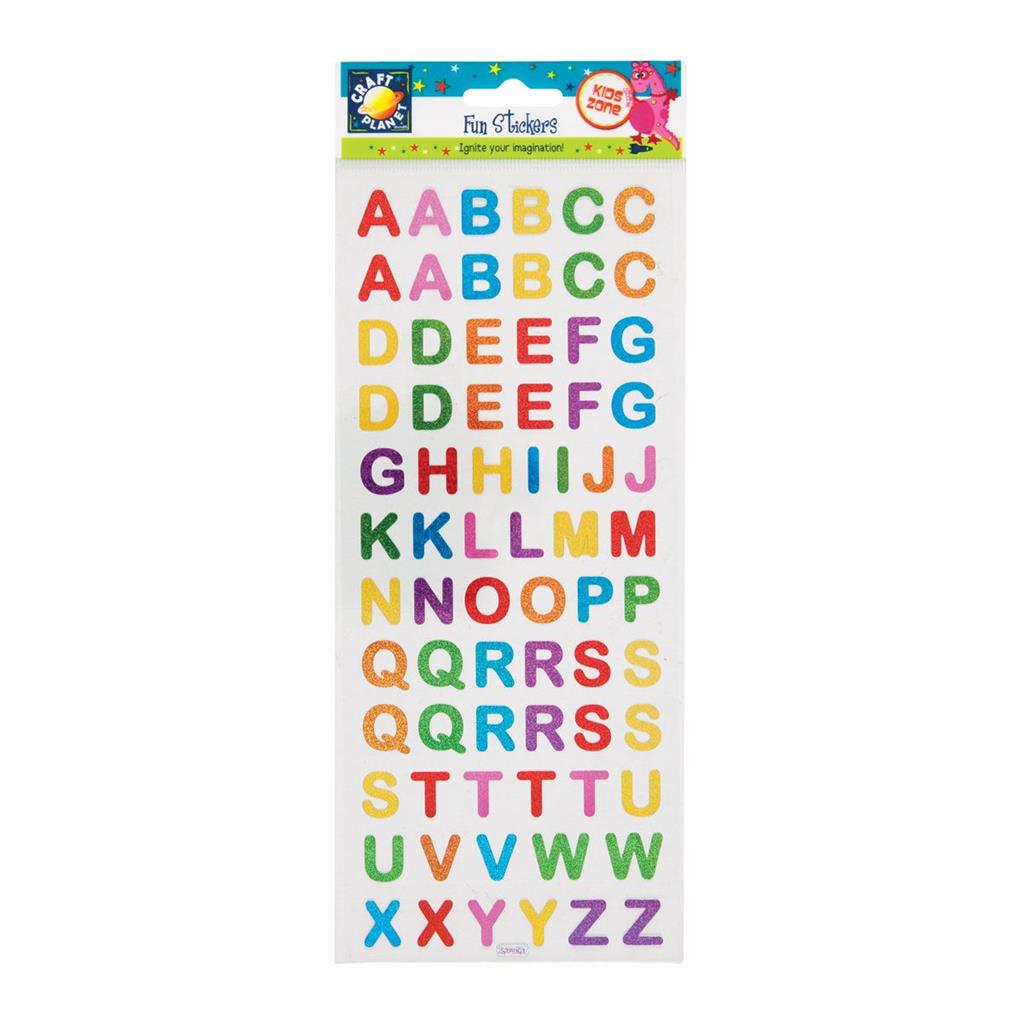 Craft Planet Fun Stickers - Alphabet Primary Colours