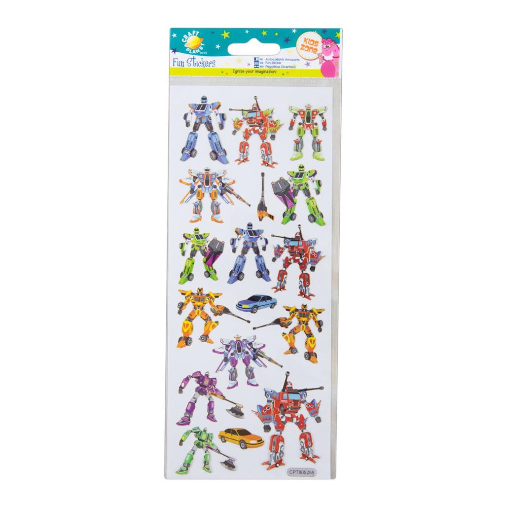 Craft Planet Fun Stickers - Robot Cars