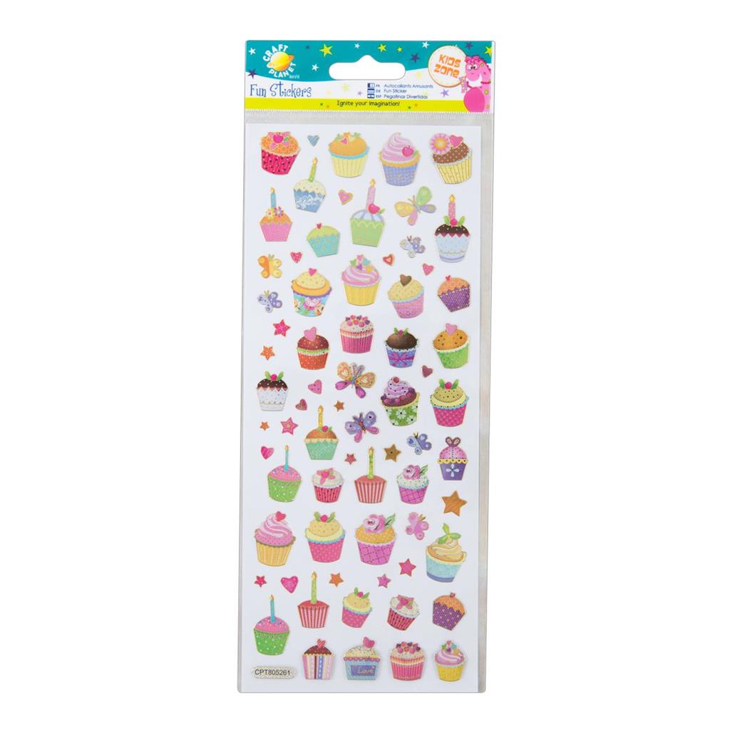 Craft Planet Fun Stickers - Cupcakes