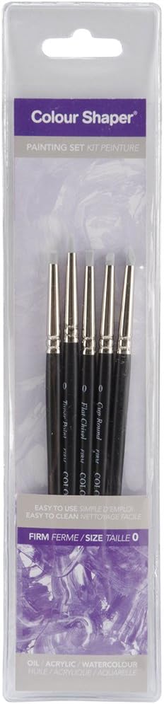 Colour Shaper Firm Painting Set Size 0 (5pk)