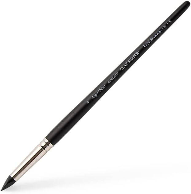 Colour Shaper Angle Chisel Clay Black Tip Size 6