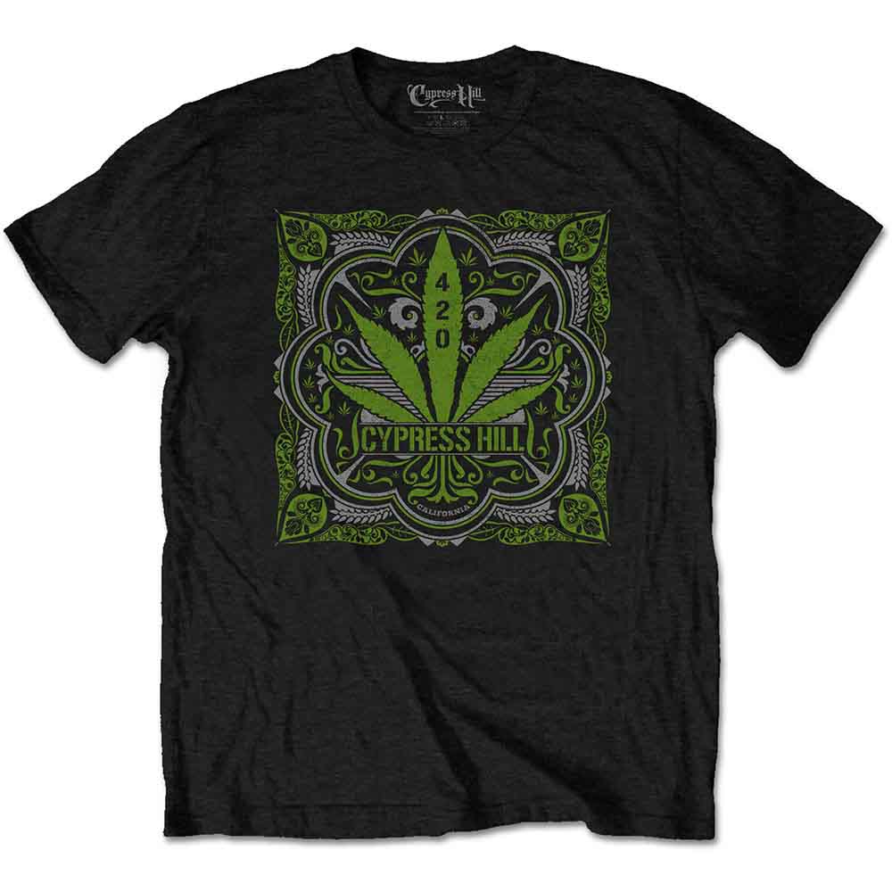 Cypress Hill Unisex T-Shirt 420 Leaf Black (XXL)