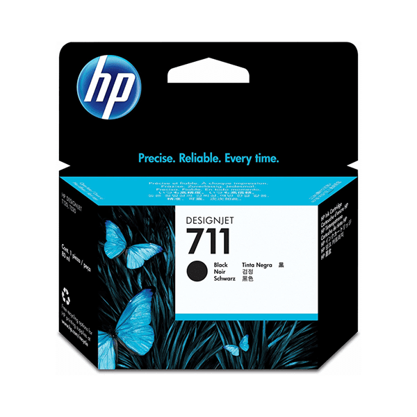 HP 711 Black High Capacity Ink Cartridge 80ml for HP DesignJet T120/T130/T520/T525/T530
