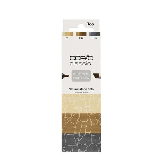 Copic Classic Designer Collection Marker Pen Set - Natural Stone Tints (3pk)