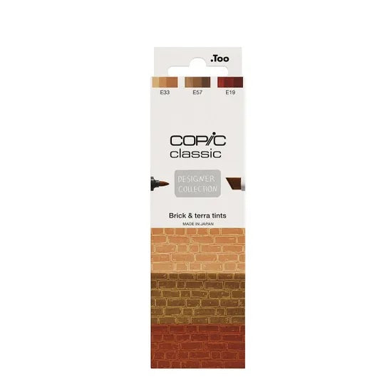 Copic Classic Designer Collection Marker Pen Set - Brick & Terra Tints (3pk)