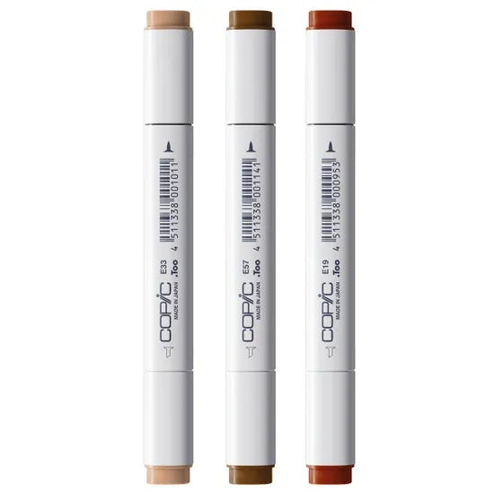 Copic Classic Designer Collection Marker Pen Set - Brick & Terra Tints (3pk)