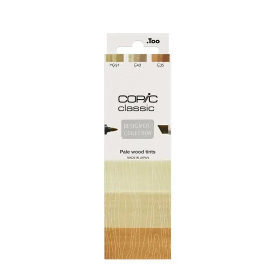Copic Classic Designer Collection Marker Pen Set - Pale Wood Tints (3pk)