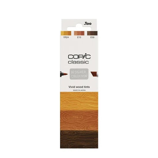 Copic Classic Designer Collection Marker Pen Set - Vivid Wood Tints (3pk)