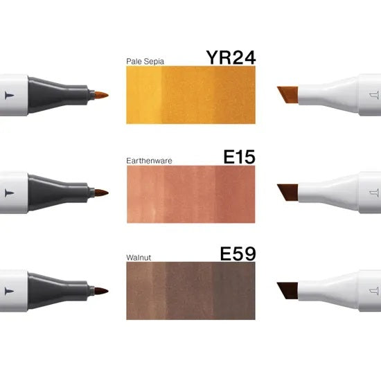 Copic Classic Designer Collection Marker Pen Set - Vivid Wood Tints (3pk)