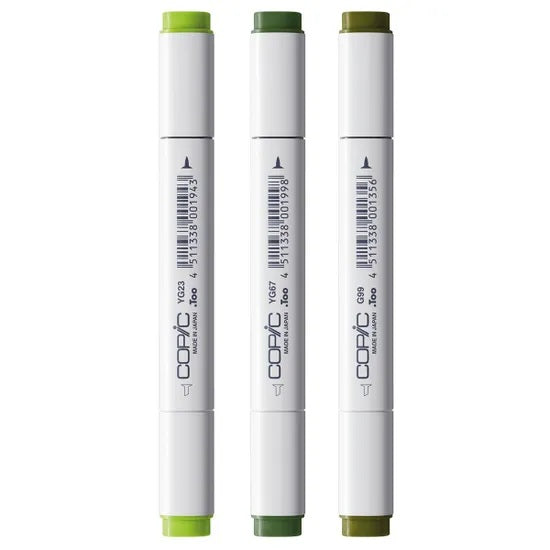Copic Classic Designer Collection Marker Pen Set - Evergreen Tints (3pk)