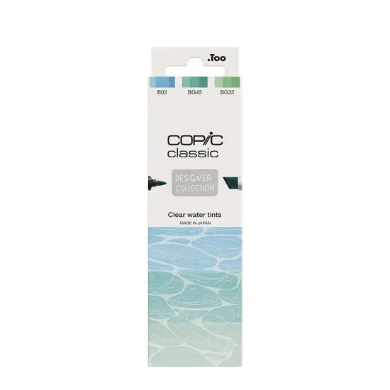 Copic Classic Designer Collection Marker Pen Set - Clear Water Tints (3pk)