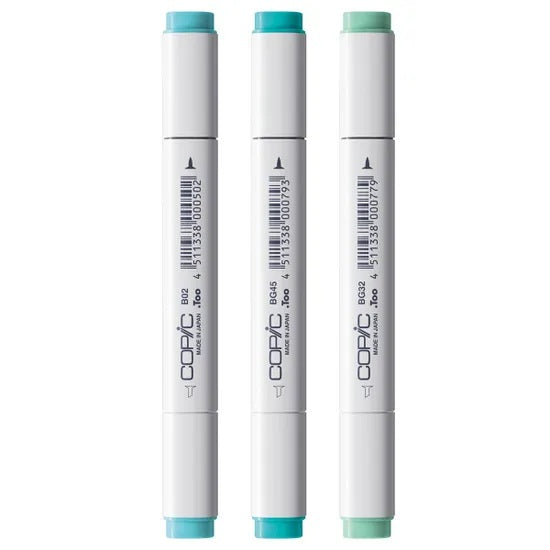 Copic Classic Designer Collection Marker Pen Set - Clear Water Tints (3pk)