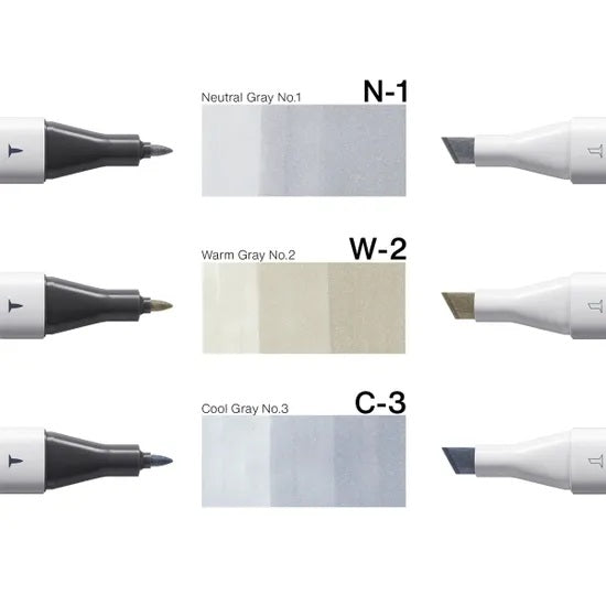 Copic Classic Designer Collection Marker Pen Set - Crystal Glass Tints (3pk)