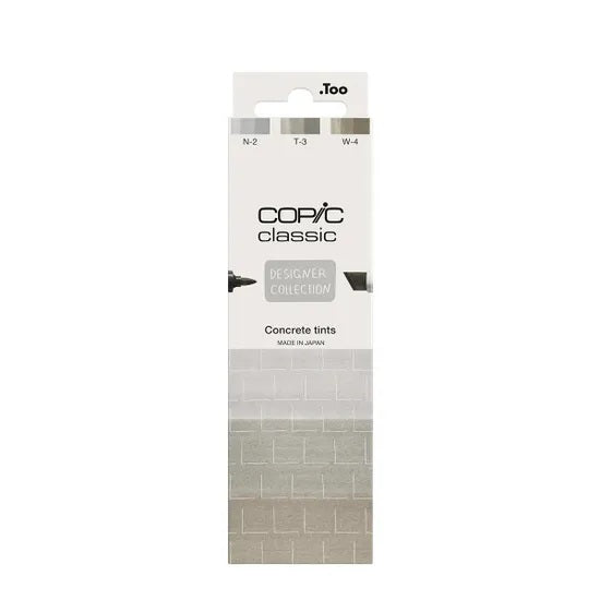 Copic Classic Designer Collection Marker Pen Set - Concrete Tints (3pk)