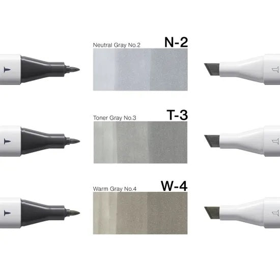 Copic Classic Designer Collection Marker Pen Set - Concrete Tints (3pk)