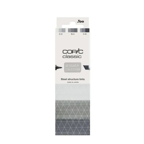 Copic Classic Designer Collection Marker Pen Set - Steel Structure Tints (3pk)