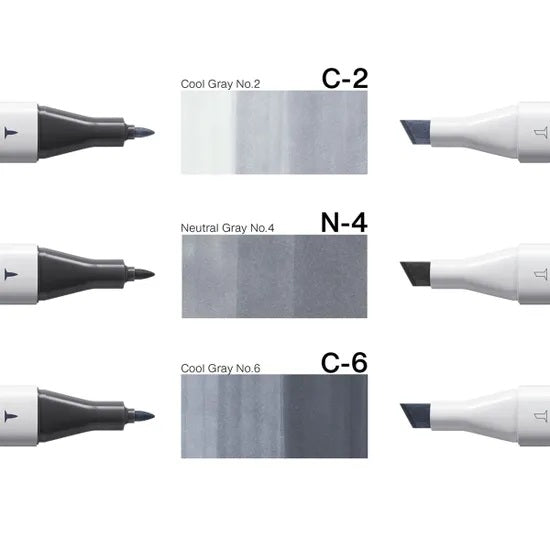 Copic Classic Designer Collection Marker Pen Set - Steel Structure Tints (3pk)