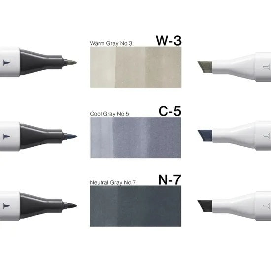 Copic Classic Designer Collection Marker Pen Set - Deep Volume Tints (3pk)