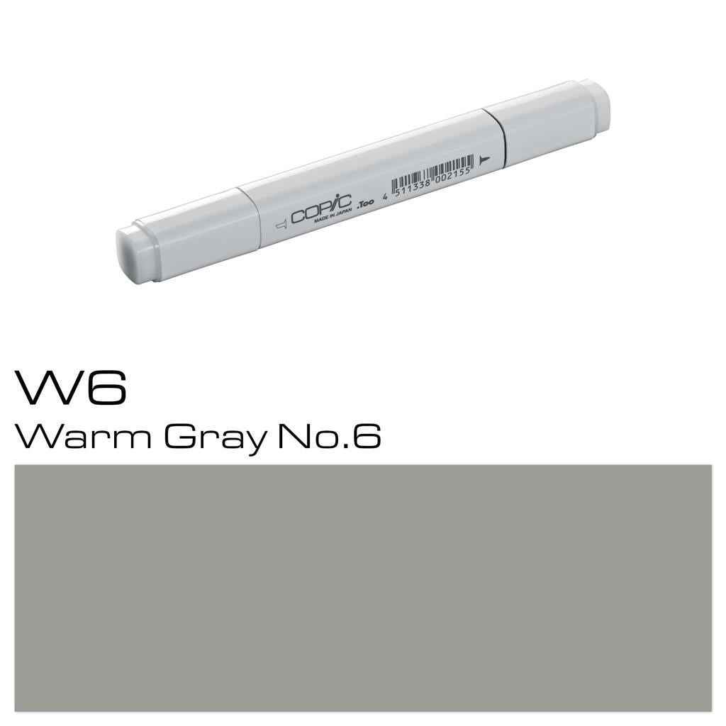 Copic Classic Marker Pen Warm Gray No. 6 (W6)