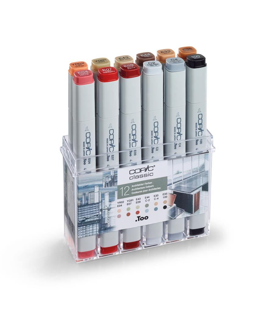 Copic Classic Marker Pen Set - Architecture Colours (12pc)