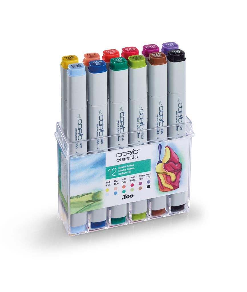 Copic Classic Marker Pen Set - Summer Colours (12pc)