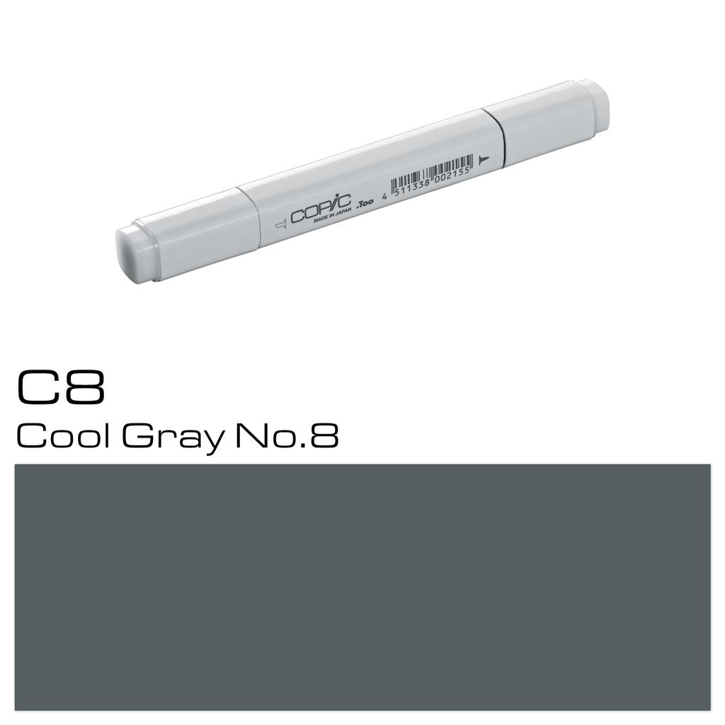 Copic Classic Marker Pen Cool Gray No. 8 (C8)
