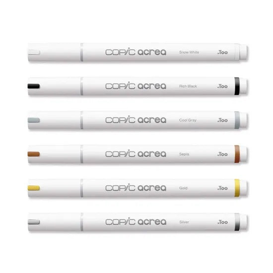 Copic Acrea Paint Marker Pen Set - Essentials (6pk)