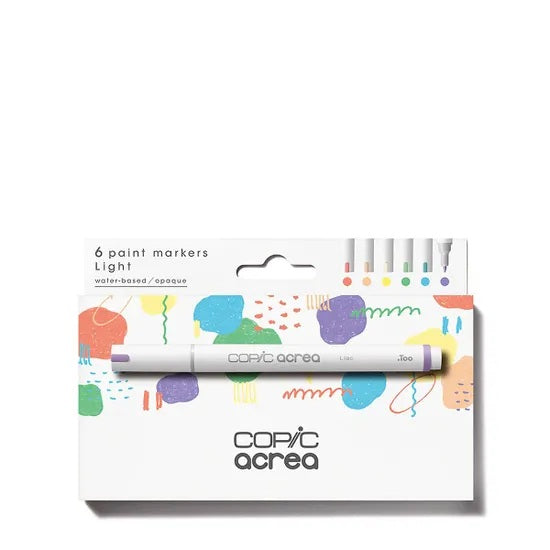 Copic Acrea Paint Marker Pen Set - Light (6pk)