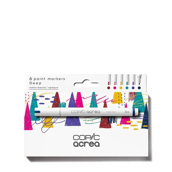 Copic Acrea Paint Marker Pen Set - Deep (6pk)