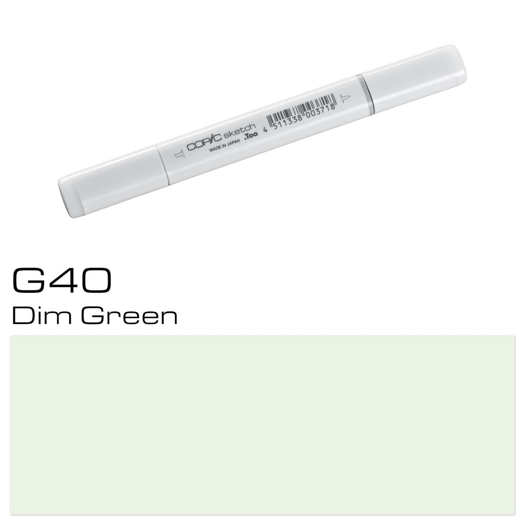Copic Sketch Marker Pen Dim Green (G40)