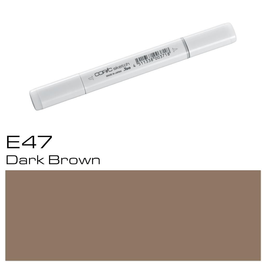 Copic Sketch Marker Pen Dark Brown (E47)