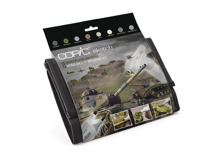 Copic Sketch Marker Pen Set Camouflage Colours (9pc)