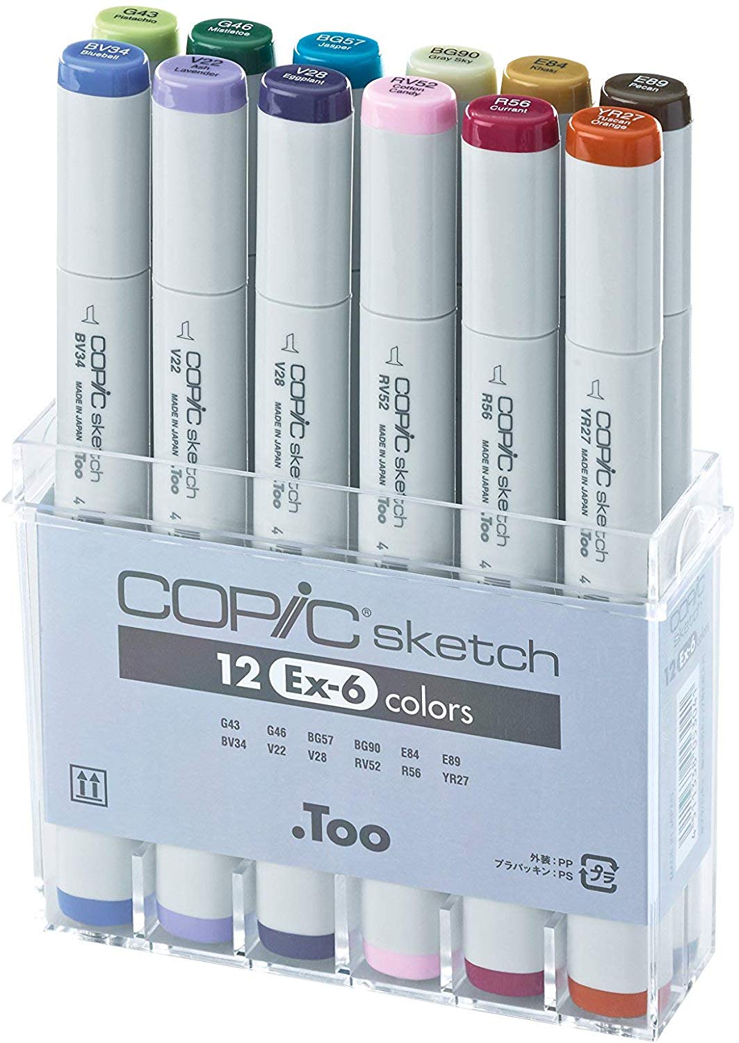 Copic Sketch Marker Pen Set EX-6 (12pc)