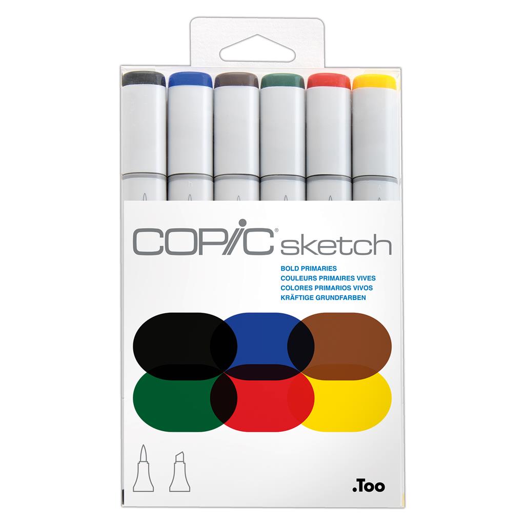 Copic Sketch Marker Pen Set - Bold Primaries (6pc)