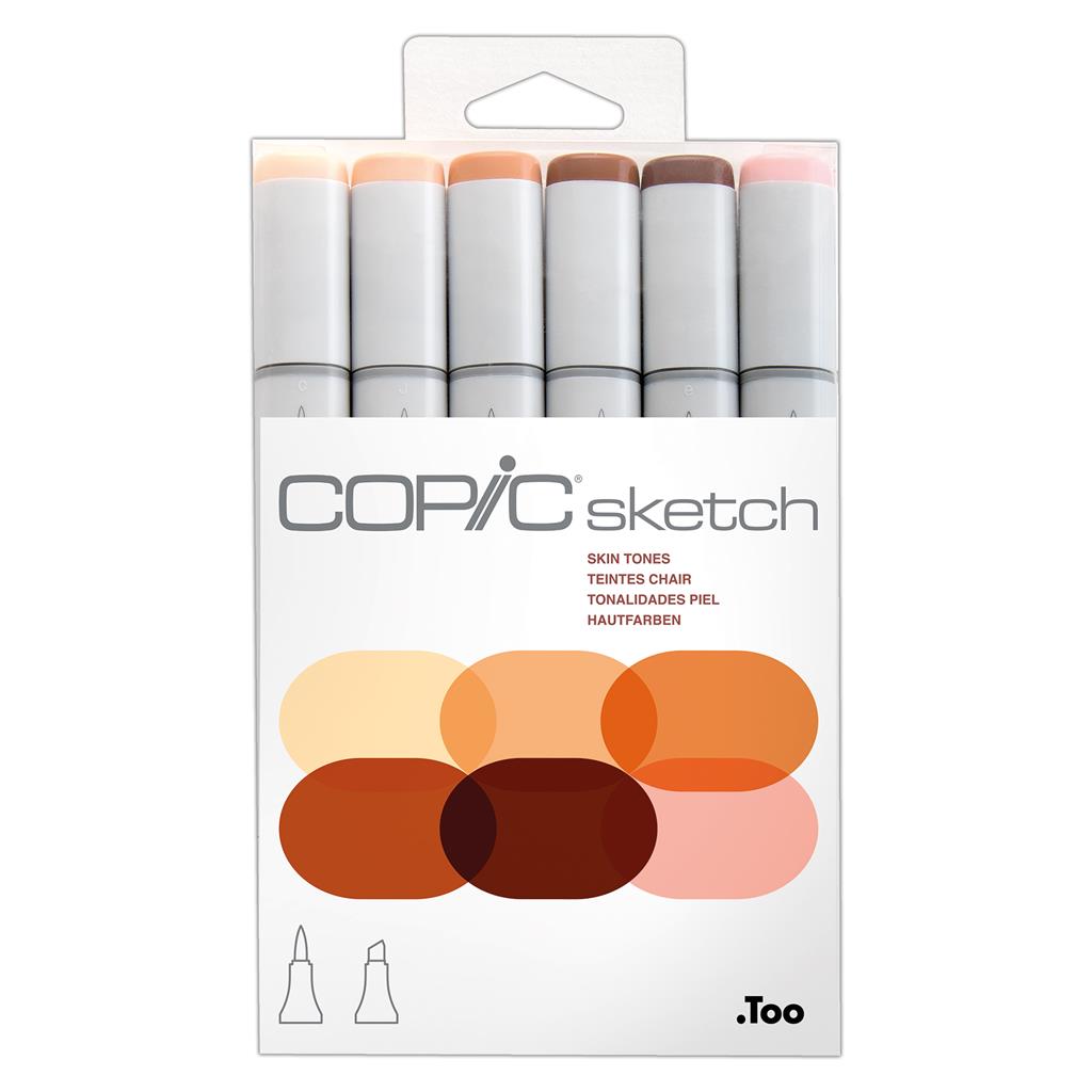 Copic Sketch Marker Pen Set - Skin Tones (6pc)