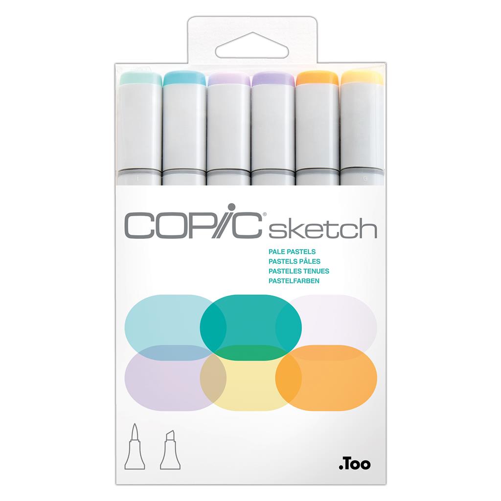 Copic Sketch Marker Pen Set - Pale Pastels (6pc)