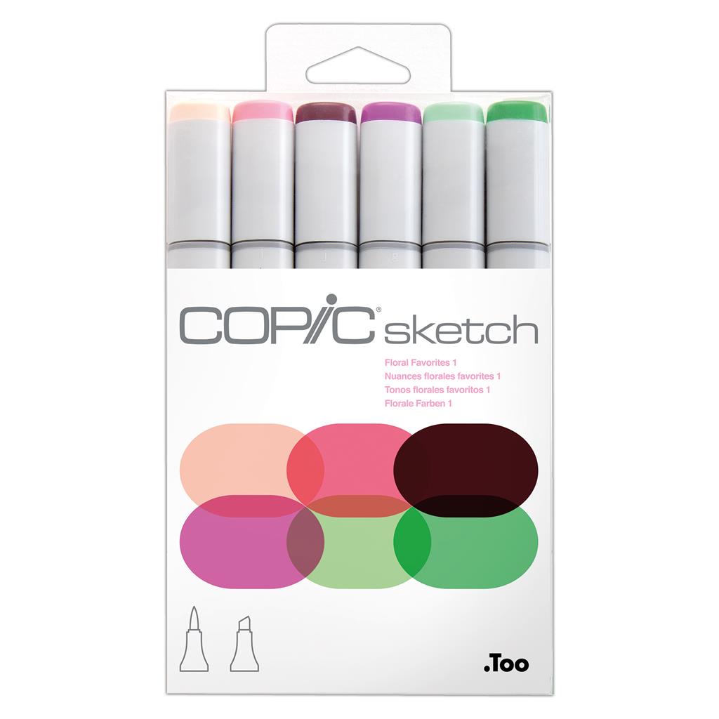 Copic Sketch Marker Pen Set - Floral Favorites 1 (6pc)