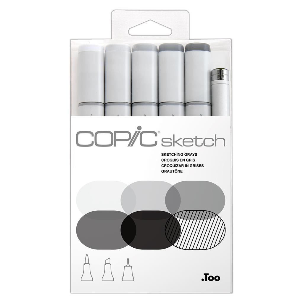 Copic Sketch Marker Pen Set - Sketching Greys (6pc)