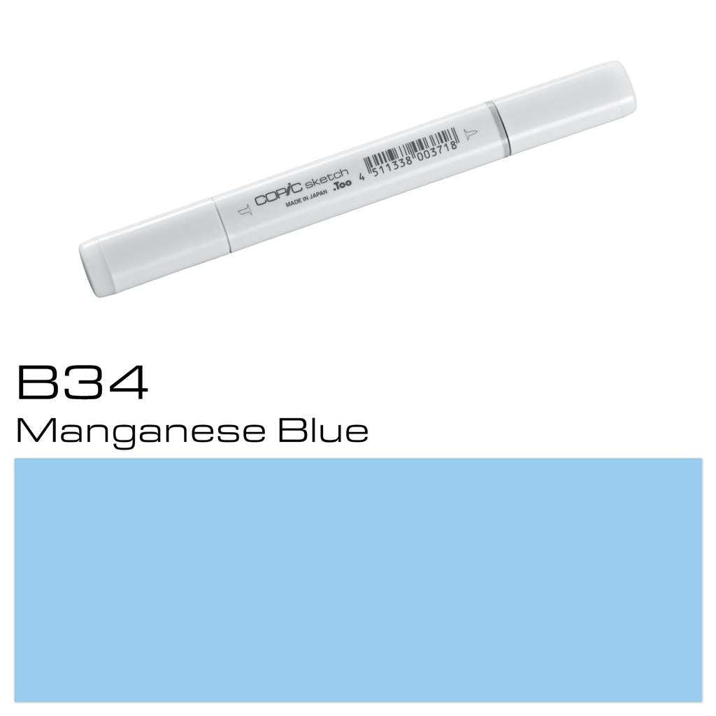 Copic Sketch Marker Pen Manganese Blue (B34)