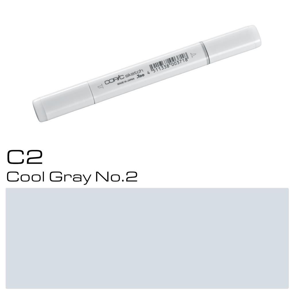 Copic Sketch Marker Pen Cool Gray No. 2 (C2)