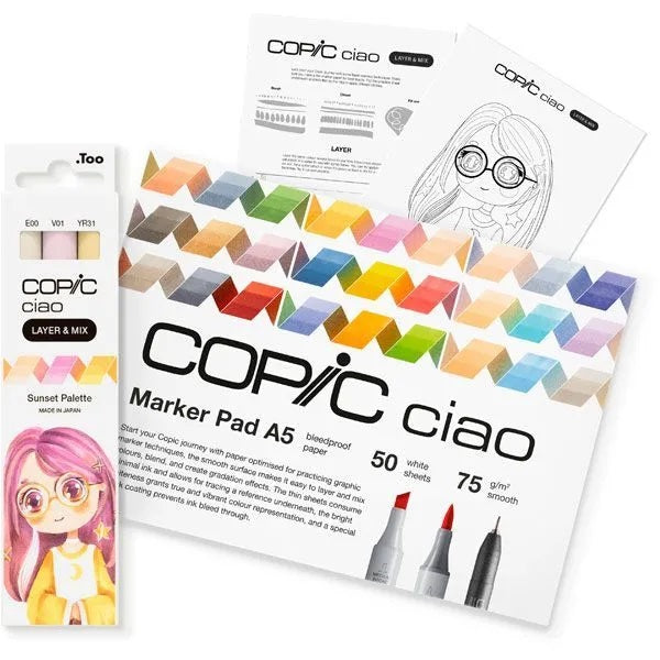 Copic Ciao (Layer & Mix) Manga Starter Set - Sunset