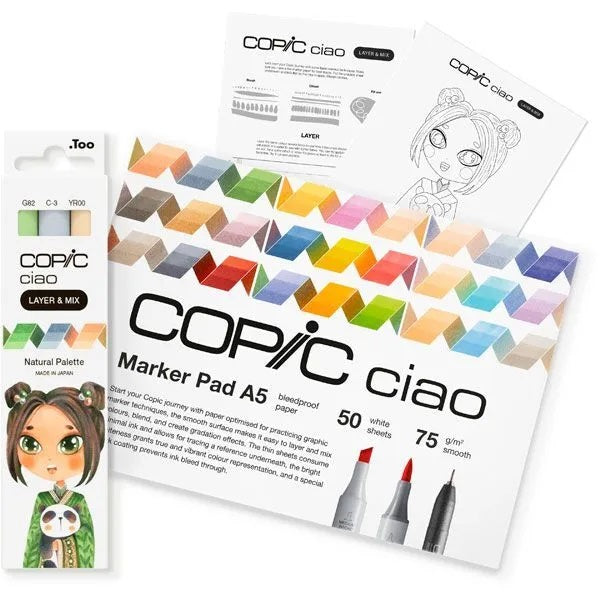 Copic Ciao (Layer & Mix) Manga Starter Set - Natural