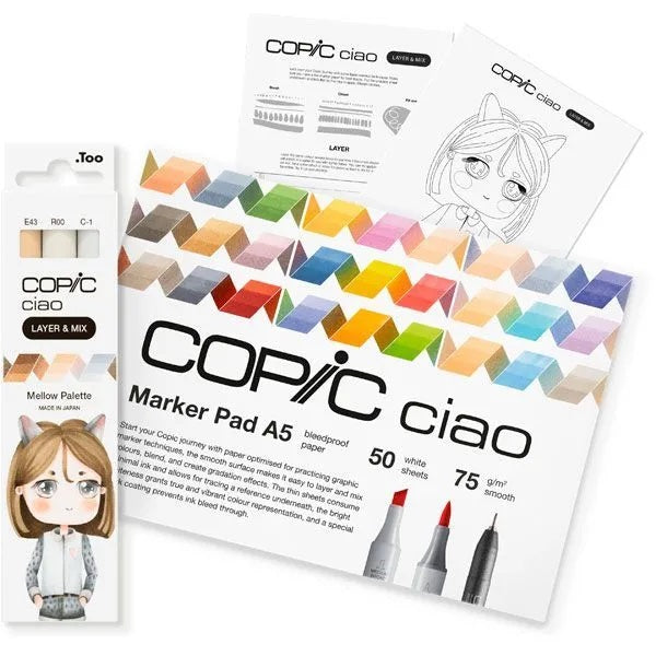 Copic Ciao (Layer & Mix) Manga Starter Set - Mellow