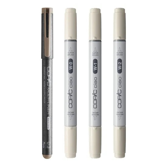 Copic Ciao (Shade) Set Dark Light Grey (4pc)