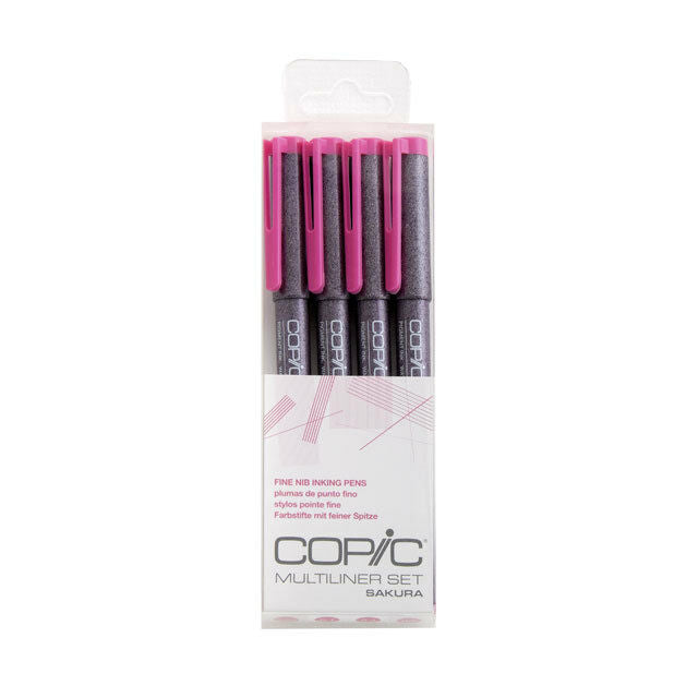 Copic Multiliner Fine Pen Set - Pink (4pc)