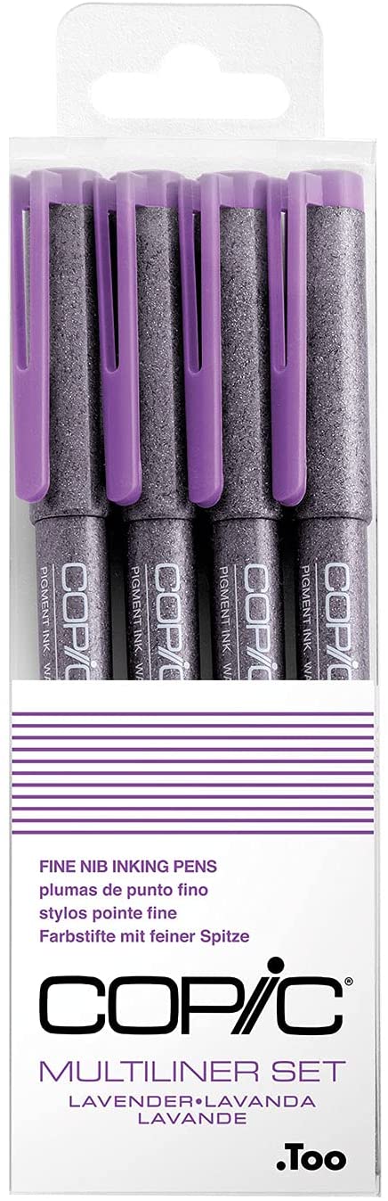Copic Multiliner Fine Pen Set - Lavender (4pc)