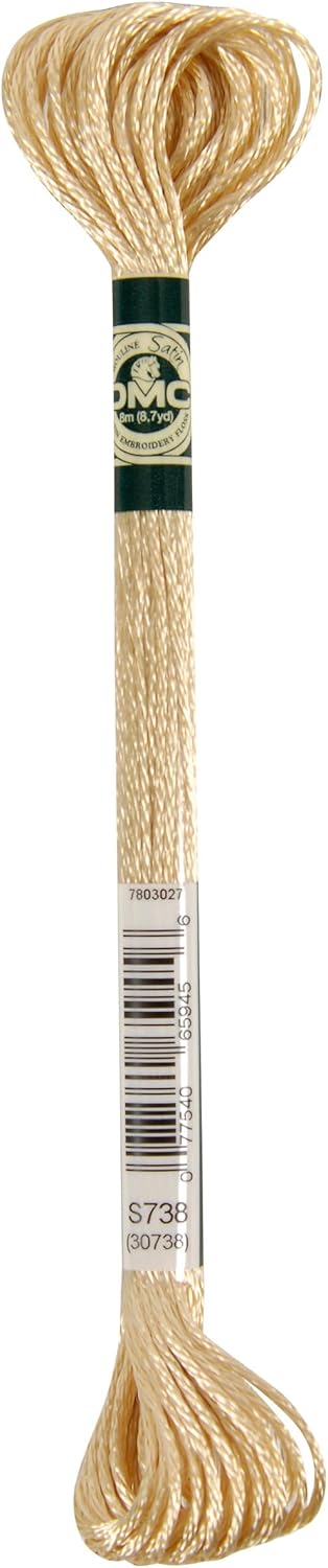 DMC Satin Embroidery Thread 8m - Burnt Cream (S738)