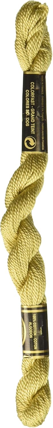 DMC Pearl Cotton Thread Size 5 25m Skein - Medium Yellow Beige (3.46)