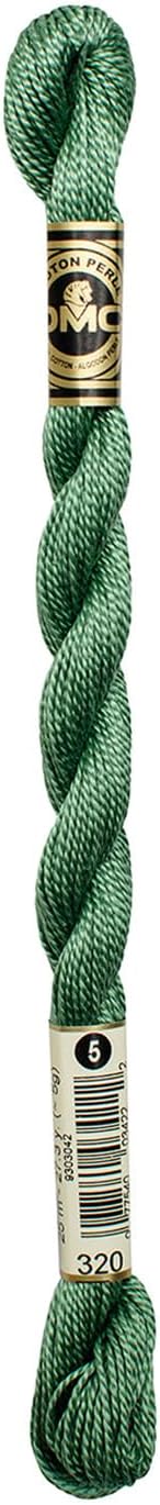 DMC Pearl Cotton Thread Size 5 25m Skein - Medium Pistachio Green (320)