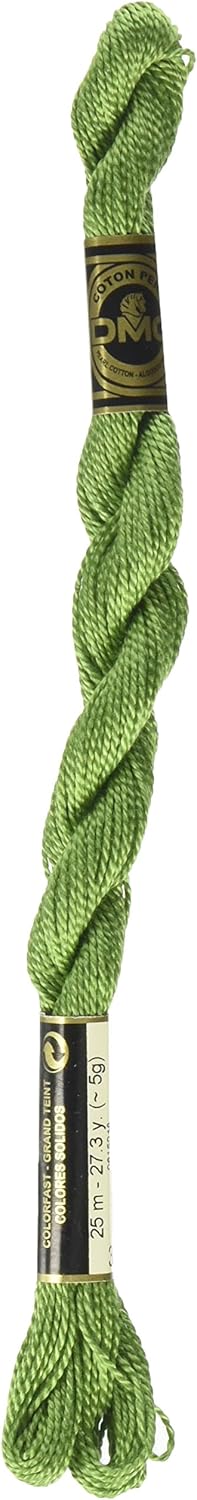 DMC Pearl Cotton Thread Size 5 25m Skein - Medium Yellow Green (347)